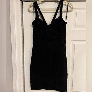 Black Bebe bandage dress
